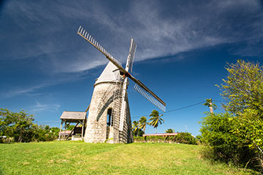 Un des 70 moulins encore debout sur Marie-Galante